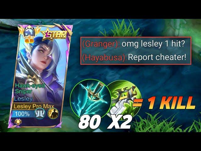 LESLEY ONE SHOT BUILD IS BACK! 1 HIT CRAZY FULL DAMAGE!! | LESLEY BEST BUILD AND EMBLEM 2025 - MLBB