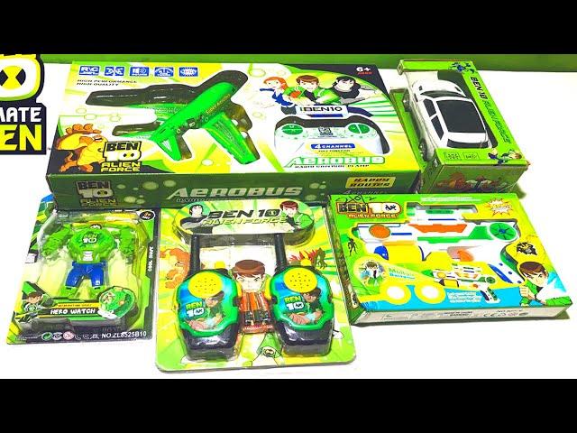 NEW BEN 10 TOY COLLECTION RC AEROPLANE,RC CAR,WALKI TALKI,TRANSFORMER WATCH,GUN II TOK TOK TV