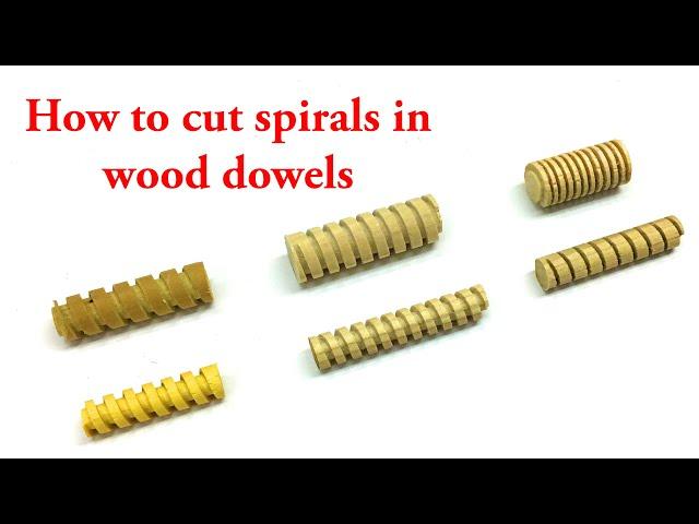 How to cut accurate spirals in wood dowels