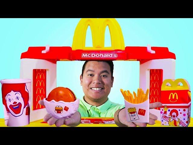 Mcdonalds Restaurant Fast Food Hamburger Toy Store Pretend Play Kids Toys