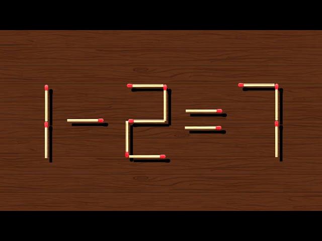 Move only 1 stick to make equation correct, Matchstick puzzle 