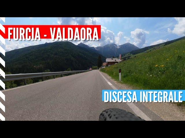 Roadbike descent from Passo Furcia towards Valdaora (Val Pusteria) · Dolomites · South Tyrol