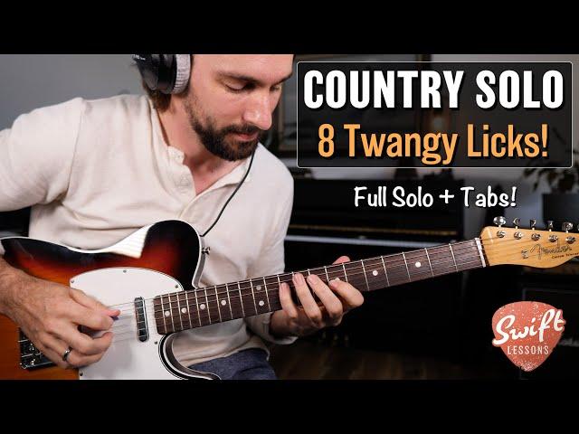 Complete Country Guitar Solo Lesson | 8 Classic Licks + Tabs!