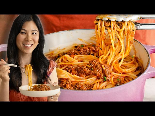 The ONLY Spaghetti & Meat Sauce Recipe You’ll Ever Need (in 30 Mins!)