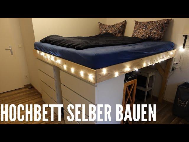 Hochbett aus Holz selber bauen (mit Hilfe von Ikea-Schränken)