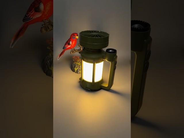 "Flashlight + Fan + Powerbank = Perfect Camping Tool!" #camping #travel #gadgets #fan #light #trend