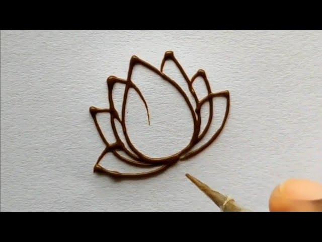 Lotus Tutorial Design || Easy Trick Mehandi designs ||