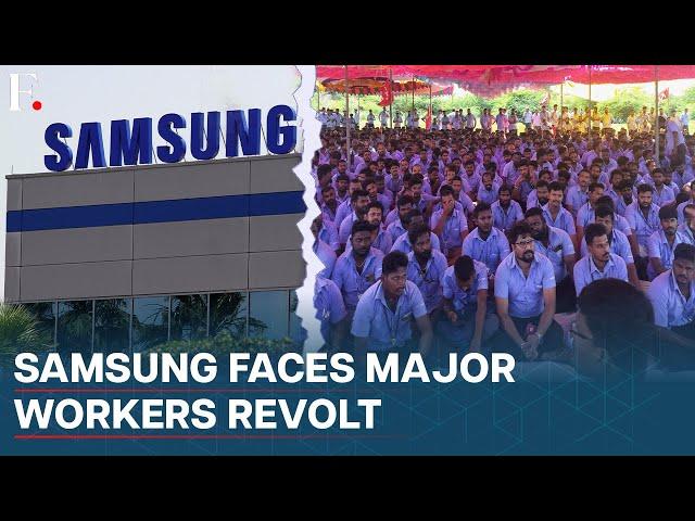 Hundreds of Workers At Samsung's India Plant Strike Over Pay, Union Rights