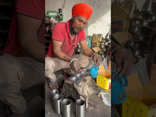 How to sleeve fitting #shortsfeed #trending #automobile #clarence #repair #truck #car #parts #engine
