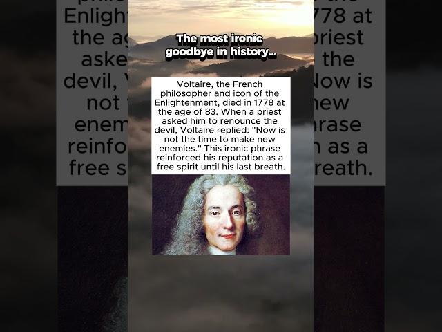 Voltaire's final words made people laugh even in death