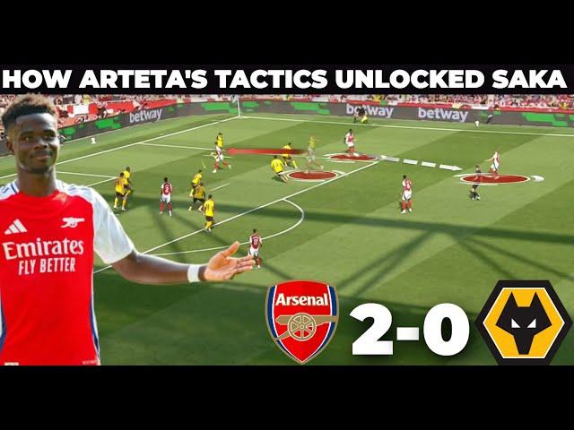 How Arteta's Tactics Unleashed Saka Against Wolves | Arsenal vs Wolves 2-0 | Tactical Analysis