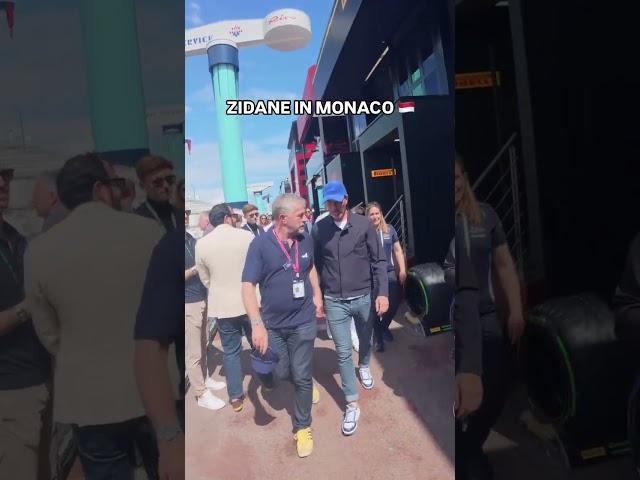 Legendary footballer Zinedine Zidane in the paddock at Monaco 