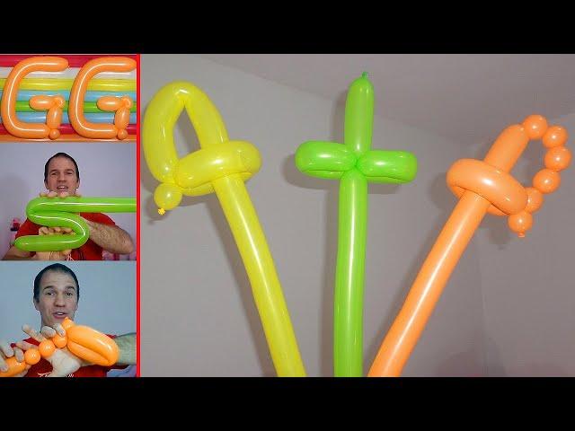 balloon sword - How to make a Balloon Sword- balloon animals for beginners