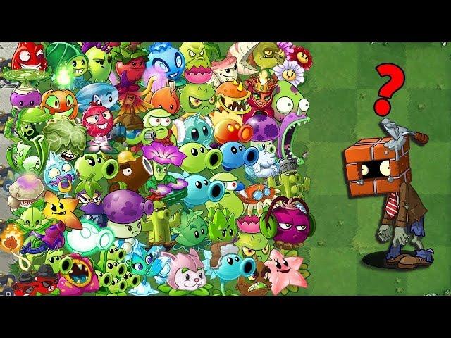 All Plants Vs 99 Brickhead Zombie - Who Will WIn? - PvZ 2 Plant vs Plant