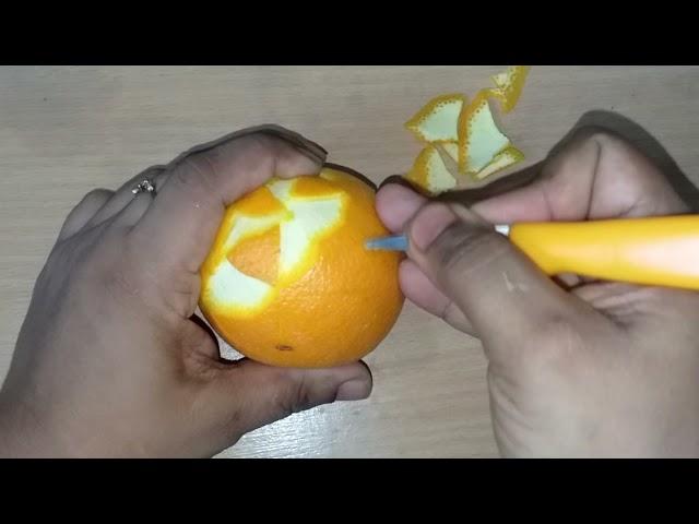 V cut carving | Basic fruit carving tutorial by abida's design | Abida sultana | Multa carve