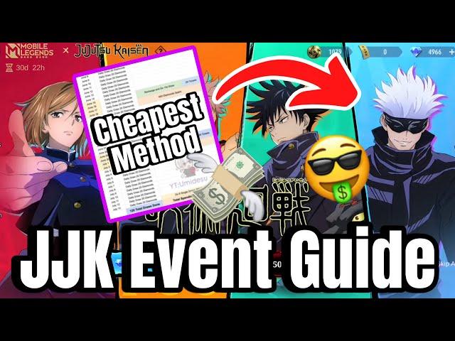 ‼️Cheapest Way To Buy JJK Skins MLBB | Full Event Guide| Release Date And Free Tickets