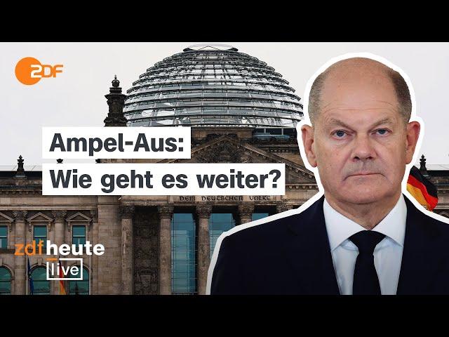 Nach dem Regierungsbruch bleiben SPD und Grüne als Minderheitsregierung | ZDFheute live