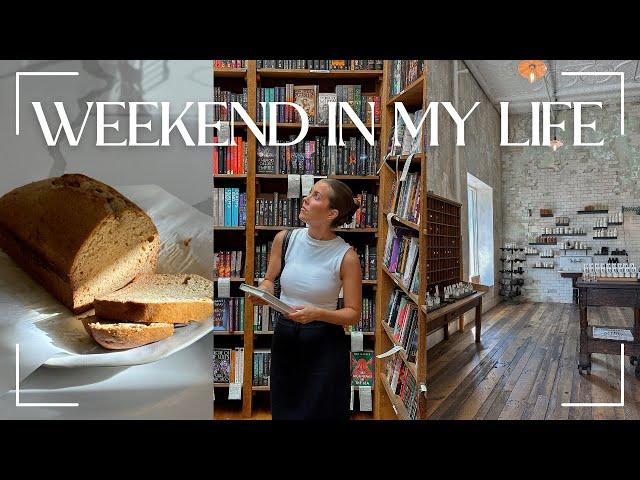 WHOLESOME WEEKEND | last days of summer, book shopping, banana bread & lots of eating