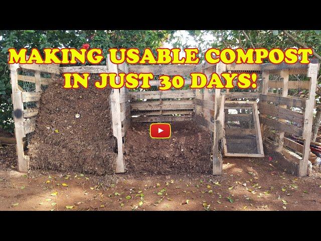 Making Compost in 30 Days Using Pallet Wood Bins