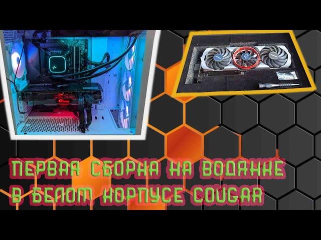 Первая Сборка на Водянке  LE500 с 3080ti COLORFUL IGAME в Белом Корпусе COUGAR DUO FACE PRO RGB