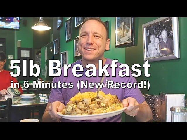 5lbs (2.2kg) Breakfast in 6 Minutes | I Almost Burnt Myself | New Record!