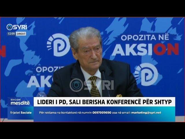 Lideri i PD, Sali Berisha konferencë me gazetarët (04.01.2025)