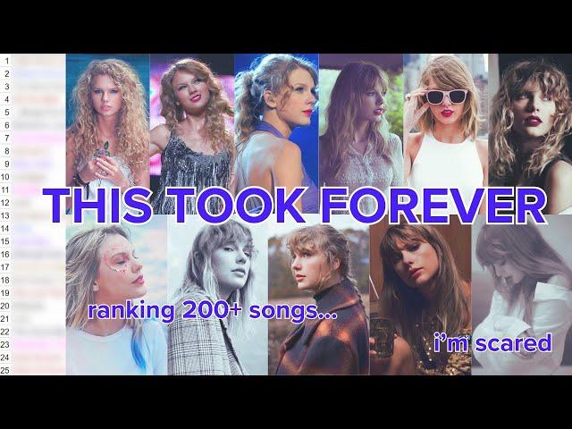 ranking every taylor swift song