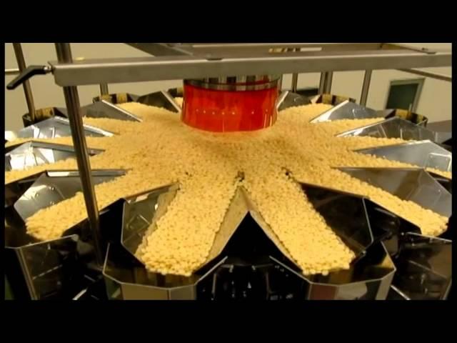 Snacks, Soya Crisps, Flips, Popcorn, Multihead weigher/Mehrkopfwaagen, Yamato Scale