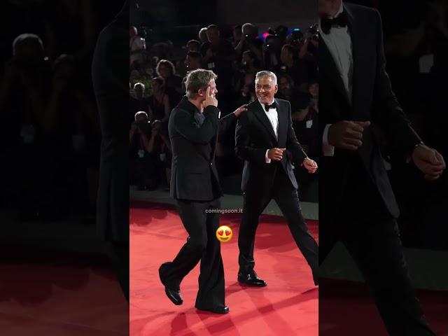 George Clooney Brad Pitt Venice Festival 2024 Wolfs #bradpitt #georgeclooney #Venice #lubemusic