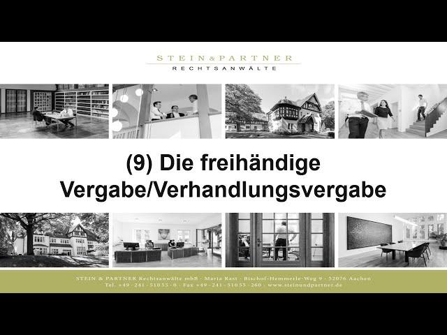 Die freihändige Vergabe (9)