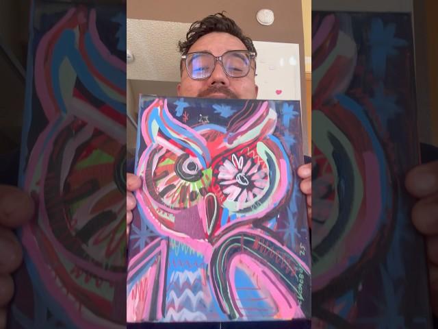 Cosmic owl #owl #owlart #owlhouse #owlartyou #owls #owllovers #owlybird #brightcolors #artistic #art