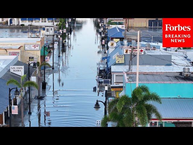 Tarpon Spring, Florida Hit With Massive Flooding & Damage Caused By Hurricane Helene