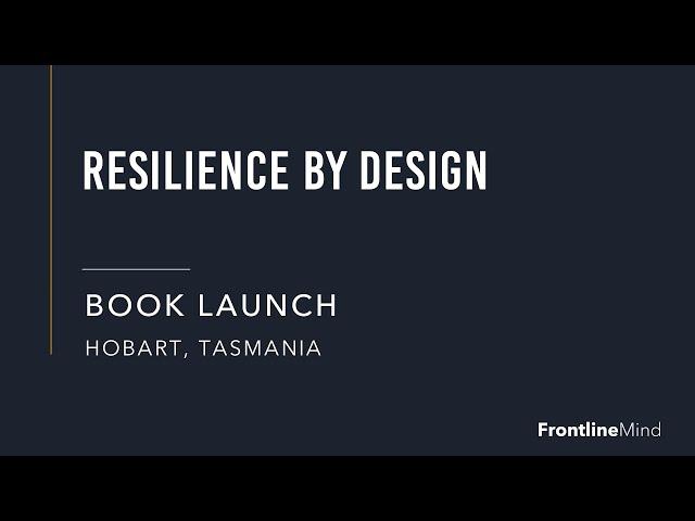 Resilience by Design Book Launch