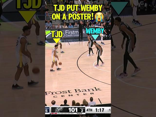 TJD really DUNKED OVER 7'4 WEMBY!!