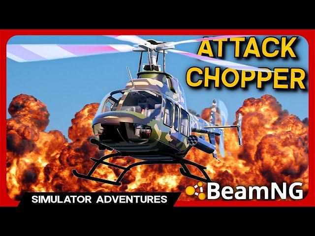 Attack Helicopter in BeamNG!? Bell 407 WEAPONS Mod Update!