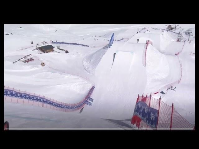 Chris Corning 3rd place run Slopestyle World Cup 2021 Corvatsch Team USA Snowboard