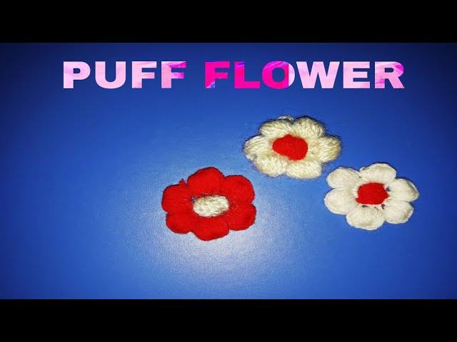 Puff Flower | Crochet Puff Flower | Moni Craft Creation