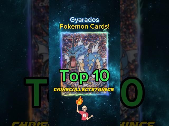 Top 10 Pokémon GYARADOS cards  #shorts #top10 #gyarados