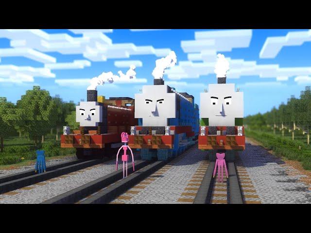 Thomas's Friends vs. Poppy Playtime in Minecraft Animation