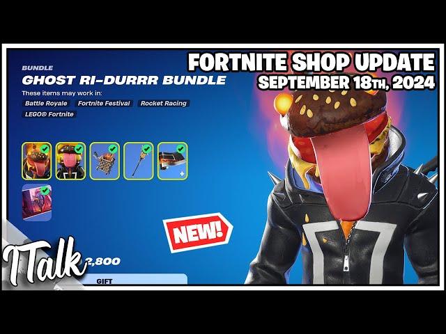 *NEW* GHOST RI-DURRR SKIN! Fortnite Item Shop [September 18th, 2024] (Fortnite Chapter 5)