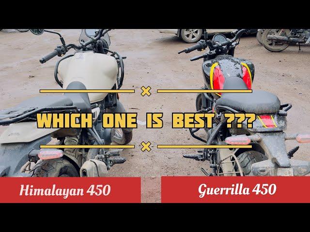 Royal Enfield Guerrilla 450 vs Himalayan 450; Comparison   #grr #guerrilla450 #puremotorcycling