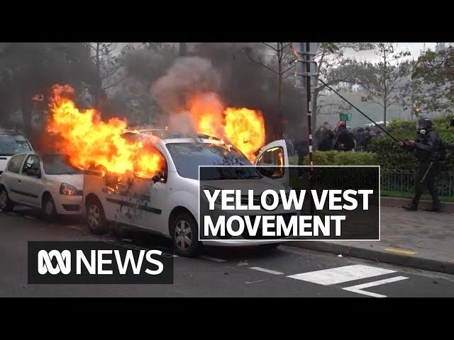 Violence returns to Paris marking a year since yellow vest protests began | ABC News