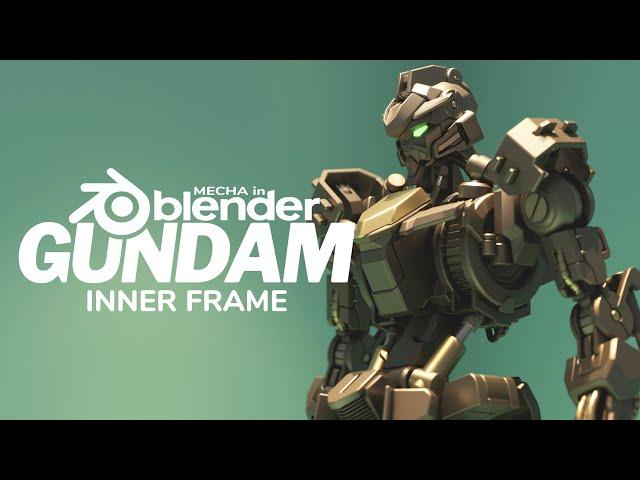 Mecha in Blender - IBO Gundam Frame - 3D Modeling Timelapse (no audio)