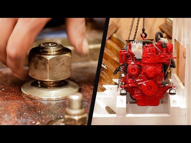 Bolting the Keel / Engine in! (Boatbuilding / Tally Ho EP123)