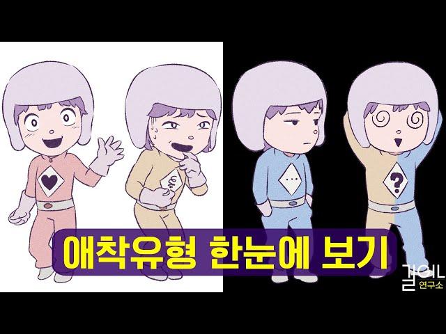 애착유형 네 가지 한 눈에 보기 (10분 요약)