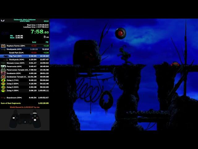 Abe's Oddysee 100% NMG Speedrun in 1:03:26