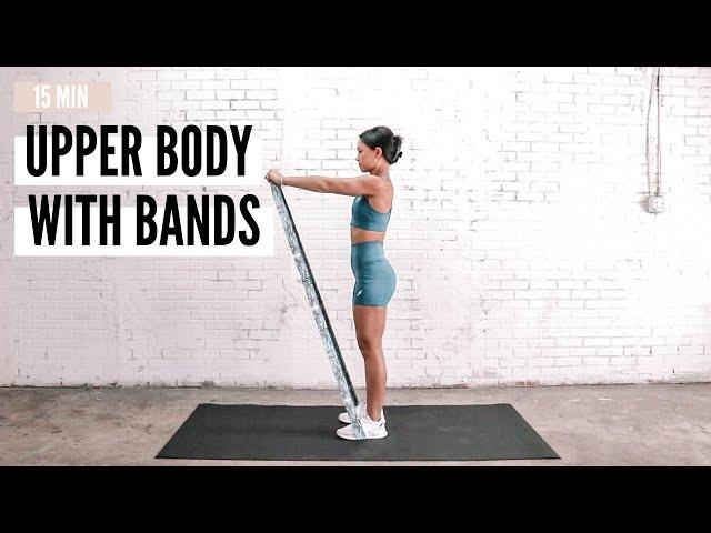 15 Minute Upper Body Long Resistance Band Workout | at home workout!