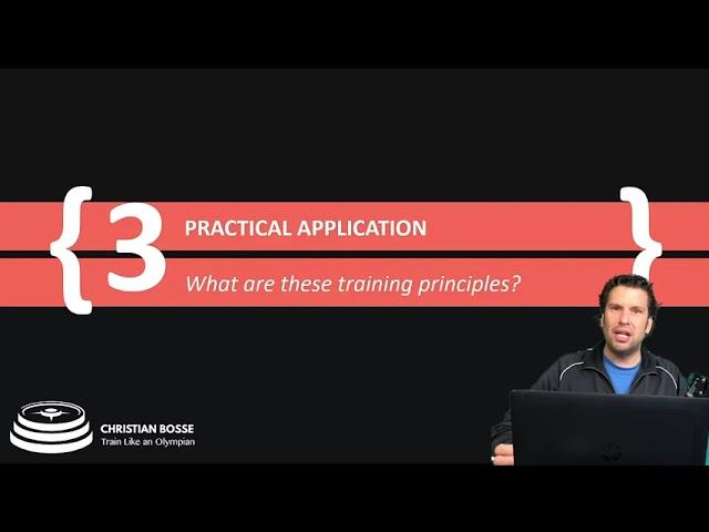 What Are Training Principles I Training Principles Lecture 1 - Christian Bosse