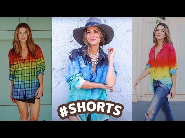 DIY: Dip Dye Flannels PERFECT For Fall | DIY with Orly Shani #Shorts