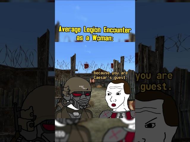 Average Legion Encounter as a Woman in Fallout New Vegas be like: #fallout #memes #shorts